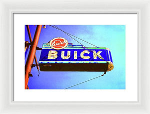 Photo Of An Old Buick Sign - Framed Print