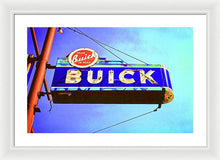 Load image into Gallery viewer, Photo Of An Old Buick Sign - Framed Print