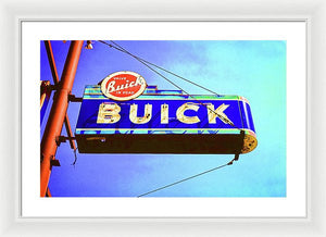 Photo Of An Old Buick Sign - Framed Print