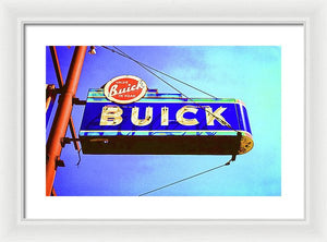 Photo Of An Old Buick Sign - Framed Print