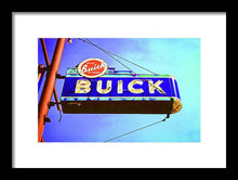 Load image into Gallery viewer, Photo Of An Old Buick Sign - Framed Print