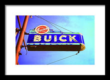 Load image into Gallery viewer, Photo Of An Old Buick Sign - Framed Print