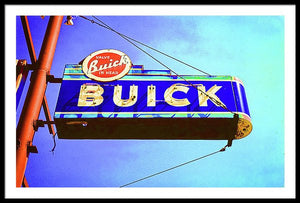 Photo Of An Old Buick Sign - Framed Print