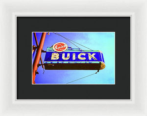 Photo Of An Old Buick Sign - Framed Print