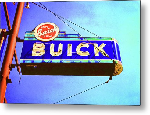 Photo Of An Old Buick Sign - Metal Print