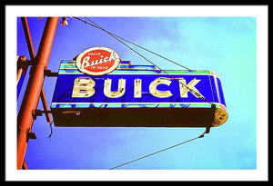 Photo Of An Old Buick Sign - Framed Print