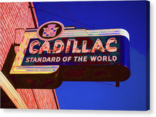 Load image into Gallery viewer, Photo Of An Old Cadillac Sign - Canvas Print