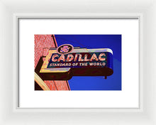 Load image into Gallery viewer, Photo Of An Old Cadillac Sign - Framed Print