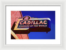 Load image into Gallery viewer, Photo Of An Old Cadillac Sign - Framed Print