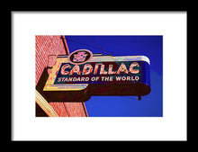 Load image into Gallery viewer, Photo Of An Old Cadillac Sign - Framed Print