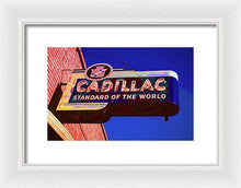 Load image into Gallery viewer, Photo Of An Old Cadillac Sign - Framed Print