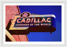 Load image into Gallery viewer, Photo Of An Old Cadillac Sign - Framed Print