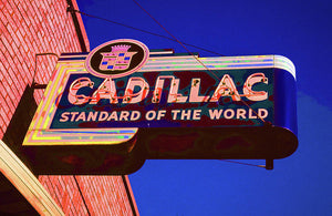 Photo Of An Old Cadillac Sign - Art Print