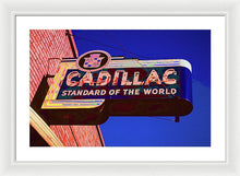 Load image into Gallery viewer, Photo Of An Old Cadillac Sign - Framed Print