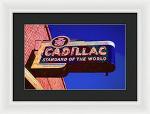 Load image into Gallery viewer, Photo Of An Old Cadillac Sign - Framed Print