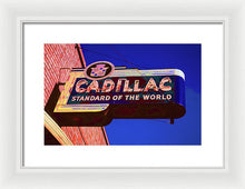 Load image into Gallery viewer, Photo Of An Old Cadillac Sign - Framed Print