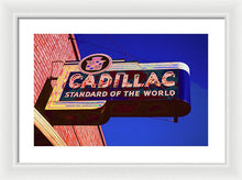 Load image into Gallery viewer, Photo Of An Old Cadillac Sign - Framed Print