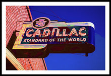 Load image into Gallery viewer, Photo Of An Old Cadillac Sign - Framed Print