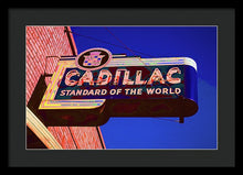 Load image into Gallery viewer, Photo Of An Old Cadillac Sign - Framed Print