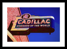 Load image into Gallery viewer, Photo Of An Old Cadillac Sign - Framed Print