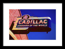 Load image into Gallery viewer, Photo Of An Old Cadillac Sign - Framed Print