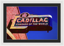 Load image into Gallery viewer, Photo Of An Old Cadillac Sign - Framed Print