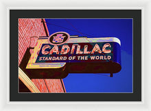 Load image into Gallery viewer, Photo Of An Old Cadillac Sign - Framed Print