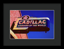 Load image into Gallery viewer, Photo Of An Old Cadillac Sign - Framed Print