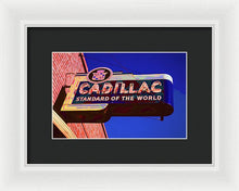 Load image into Gallery viewer, Photo Of An Old Cadillac Sign - Framed Print