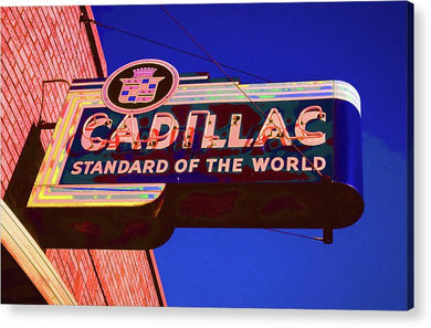 Photo Of An Old Cadillac Sign - Acrylic Print