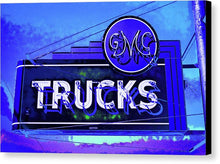 Load image into Gallery viewer, Photo Of An Old Gmc Trucks Sign - Canvas Print