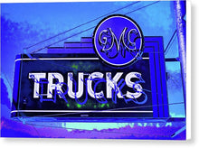 Load image into Gallery viewer, Photo Of An Old Gmc Trucks Sign - Canvas Print