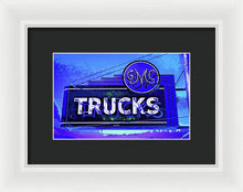 Load image into Gallery viewer, Photo Of An Old Gmc Trucks Sign - Framed Print