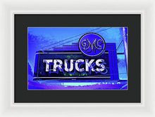 Load image into Gallery viewer, Photo Of An Old Gmc Trucks Sign - Framed Print