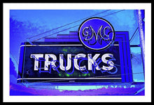 Load image into Gallery viewer, Photo Of An Old Gmc Trucks Sign - Framed Print