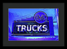 Load image into Gallery viewer, Photo Of An Old Gmc Trucks Sign - Framed Print