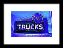 Load image into Gallery viewer, Photo Of An Old Gmc Trucks Sign - Framed Print