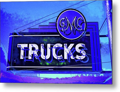 Photo Of An Old Gmc Trucks Sign - Metal Print