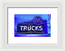 Load image into Gallery viewer, Photo Of An Old Gmc Trucks Sign - Framed Print