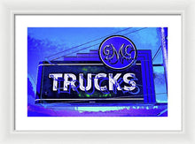 Load image into Gallery viewer, Photo Of An Old Gmc Trucks Sign - Framed Print