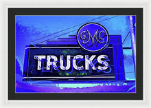 Load image into Gallery viewer, Photo Of An Old Gmc Trucks Sign - Framed Print