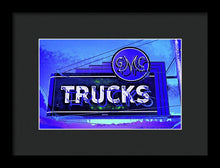 Load image into Gallery viewer, Photo Of An Old Gmc Trucks Sign - Framed Print