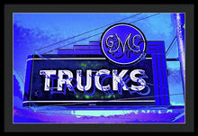 Load image into Gallery viewer, Photo Of An Old Gmc Trucks Sign - Framed Print