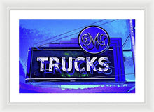 Load image into Gallery viewer, Photo Of An Old Gmc Trucks Sign - Framed Print