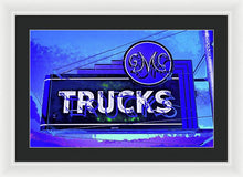 Load image into Gallery viewer, Photo Of An Old Gmc Trucks Sign - Framed Print