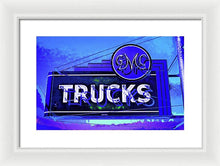 Load image into Gallery viewer, Photo Of An Old Gmc Trucks Sign - Framed Print