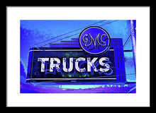 Load image into Gallery viewer, Photo Of An Old Gmc Trucks Sign - Framed Print