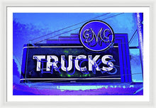 Load image into Gallery viewer, Photo Of An Old Gmc Trucks Sign - Framed Print