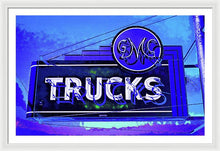 Load image into Gallery viewer, Photo Of An Old Gmc Trucks Sign - Framed Print