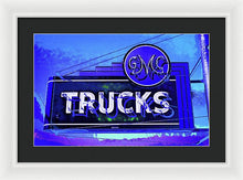 Load image into Gallery viewer, Photo Of An Old Gmc Trucks Sign - Framed Print